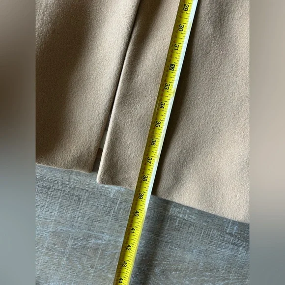 J.Crew Cashmere Wool Women’s Winter Pea Coat 16 beige Classic Longline Y2K - Picture 13 of 15